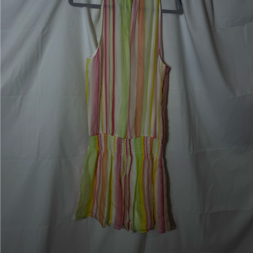 Colorful Striped Sleeveless Romper